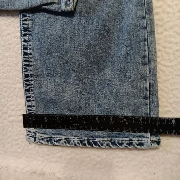 Telepatia High-Rise Bootcut Jeans 20x30 Bootcut Rhinestone Embellished Cross - Picture 5 of 10